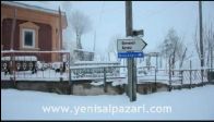 video Şalpazarı'na Nisan'da kar yağdı